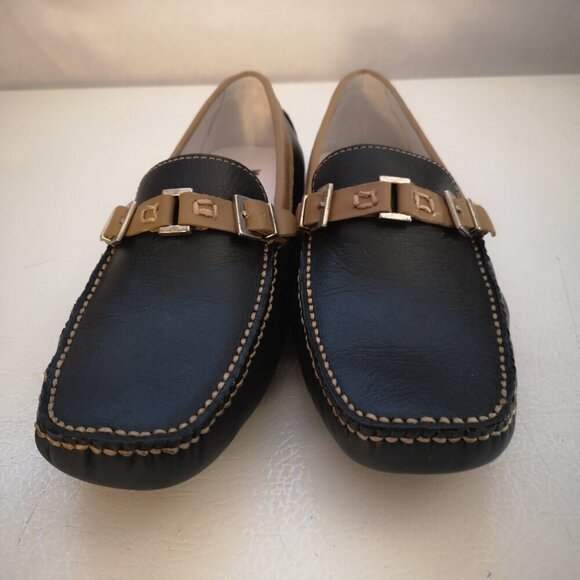 Wanted Ladies Leather Upper Size 7 Black & Tan Loafers / Flats - Picture 5 of 8